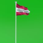 Austrian-Flag-Red-White-Red-Tricolor-on-white-Flagpole-over-green-screen-perspective-view-9jwyr9-1920_008 Green Screen Stock