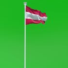 Austrian-Flag-Red-White-Red-Tricolor-on-white-Flagpole-over-green-screen-perspective-view-9jwyr9-1920_009 Green Screen Stock